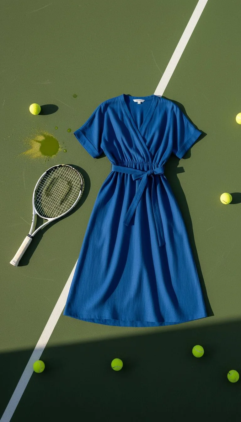 Lifestyle frame from Adhalla’s tennis and matcha collection
